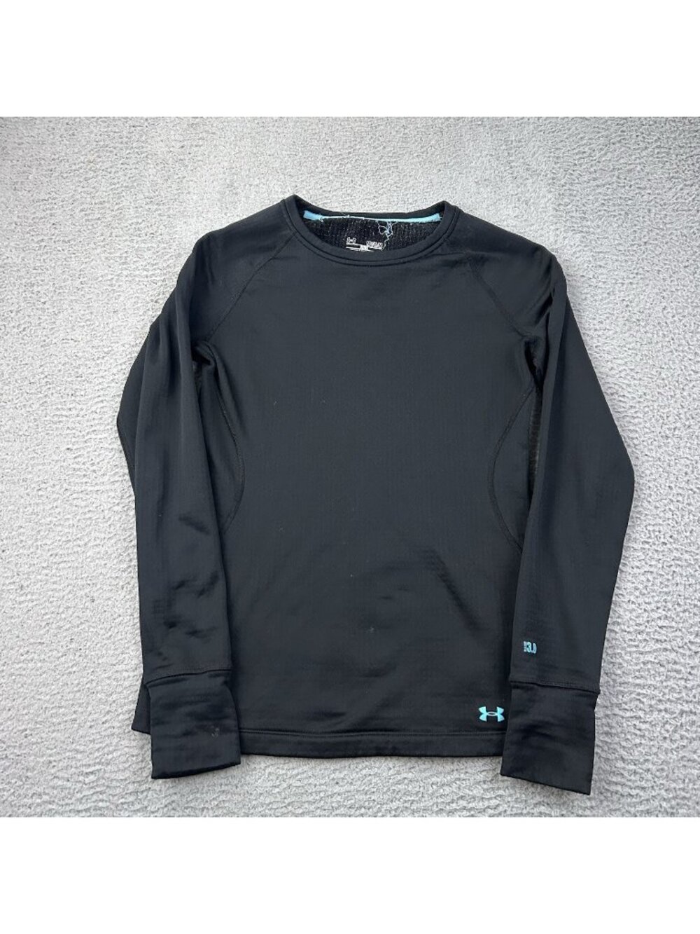 Under Armour Womens UA ColdGear Base 3.0 Top Baselayer Crew Shirt Black Fitted